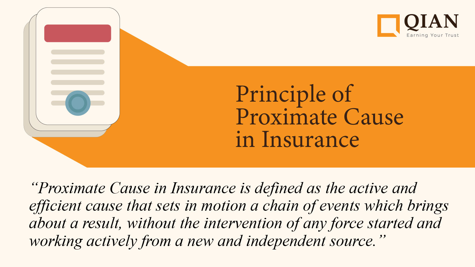 Principle of Proximate Cause in Insurance